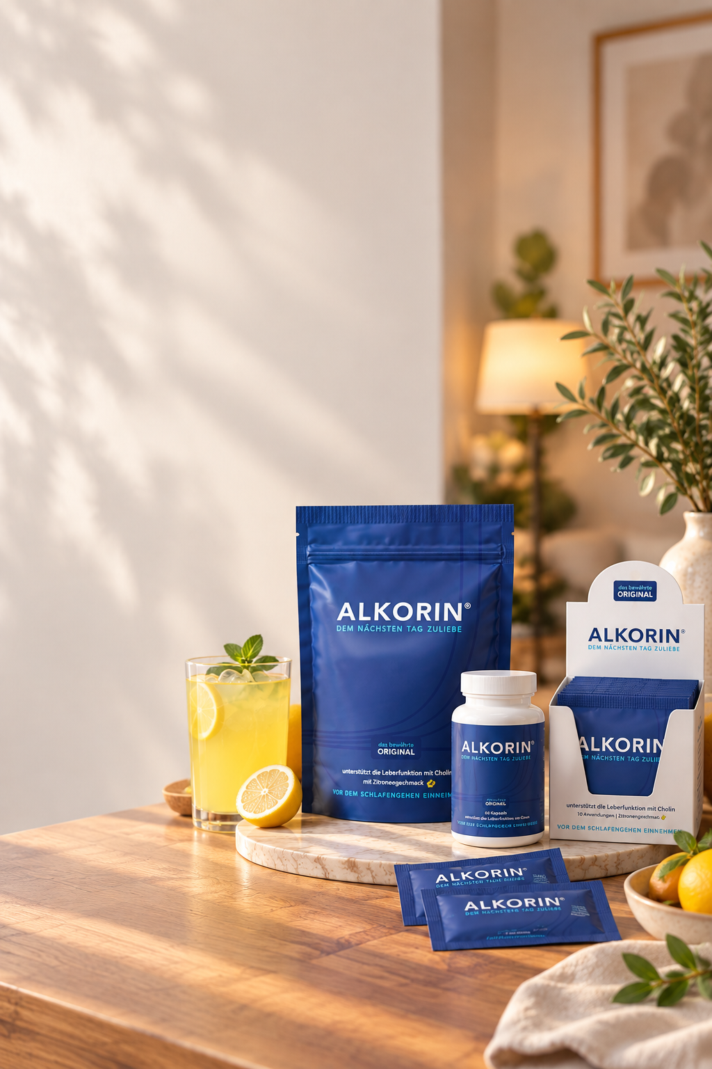 ALKORIN® Produktfamilie auf einer Küchentheke